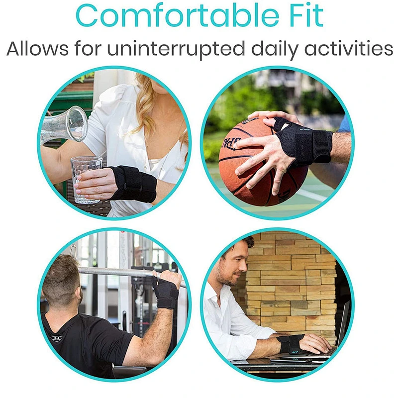 Sports adjustable stabilizing sport neoprene wrist brace wrap thumb splint for pain relief