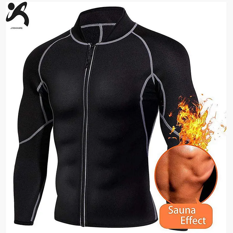 Men Neoprene Waist Trainer Sauna Vest Tank top shirt Sweat Suit for weight loss