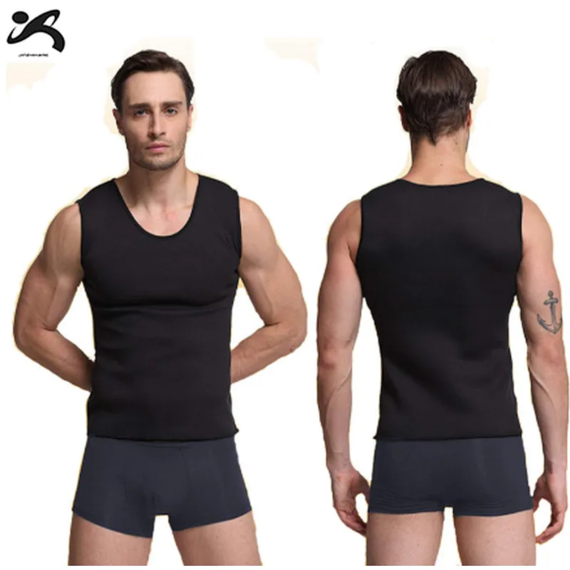 Weight Loss Men Neoprene Sauna Waist Trainer Vest  Sauna Suit Fitness Short sportswear slimming yoga sport