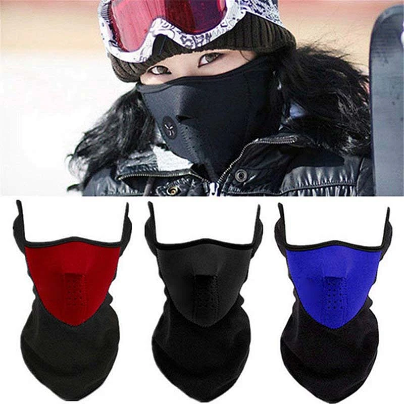 Wholesale neoprene Anti smog anti dust Winter Bicycle Motorcycle Ski mask Thermal Fleece windproof Half Face Mask