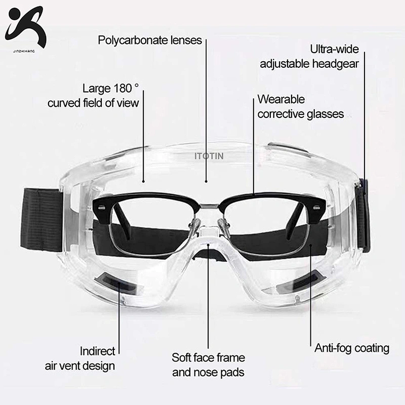 2020 whosale sales  Anti Fog allround anti-fogging medical enclosed eye glasses protective eyewear safety glass