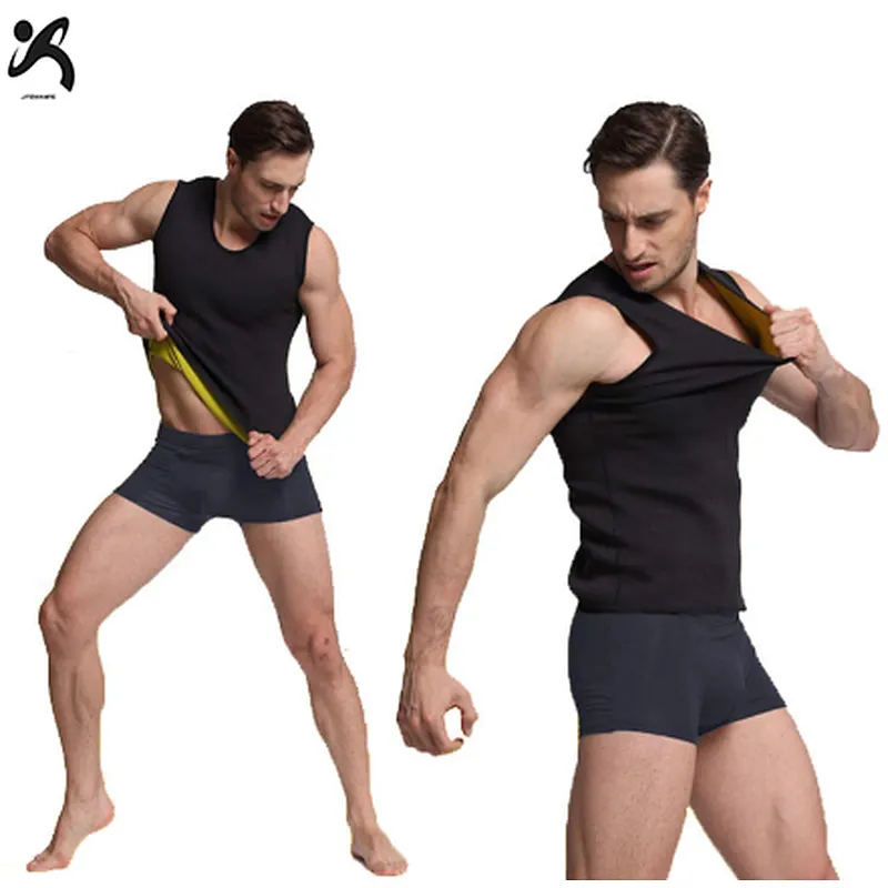 Weight Loss Men Neoprene Sauna Waist Trainer Vest  Sauna Suit Fitness Short sportswear slimming yoga sport
