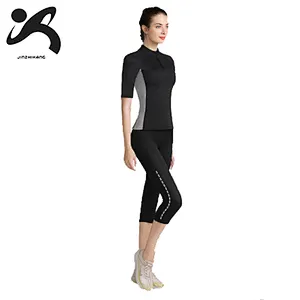 Women Gym weight loss tank top slimming Neoprene Weight Long Sleeve Workout Body Fitness Jacket Sauna Suit Sport Wear