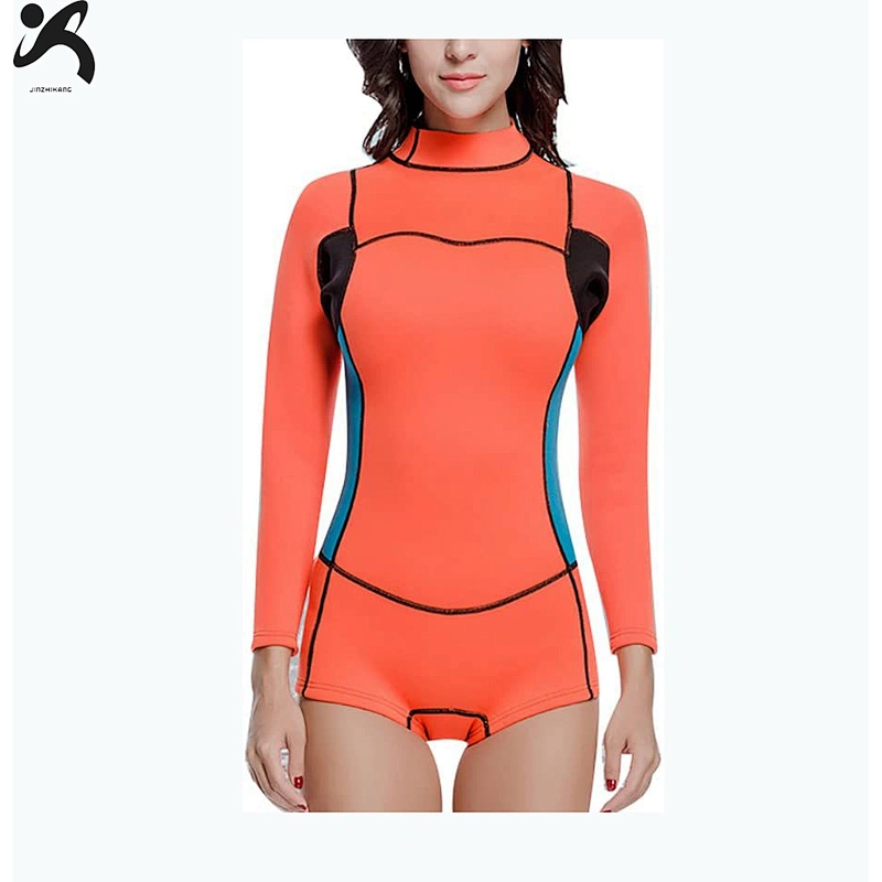 High quality Neoprene Women Neoprene Diving Suit long sleeve Wetsuit for surfing and swimming