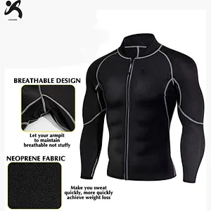 Men Neoprene Waist Trainer Sauna Vest Tank top shirt Sweat Suit for weight loss