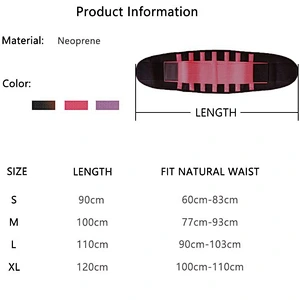 Adjustable Straps and Breathable  Stress Relief in Sports Fitness Neoprene Waist  Trainer Belt Waist Trainer Lower Back Brace