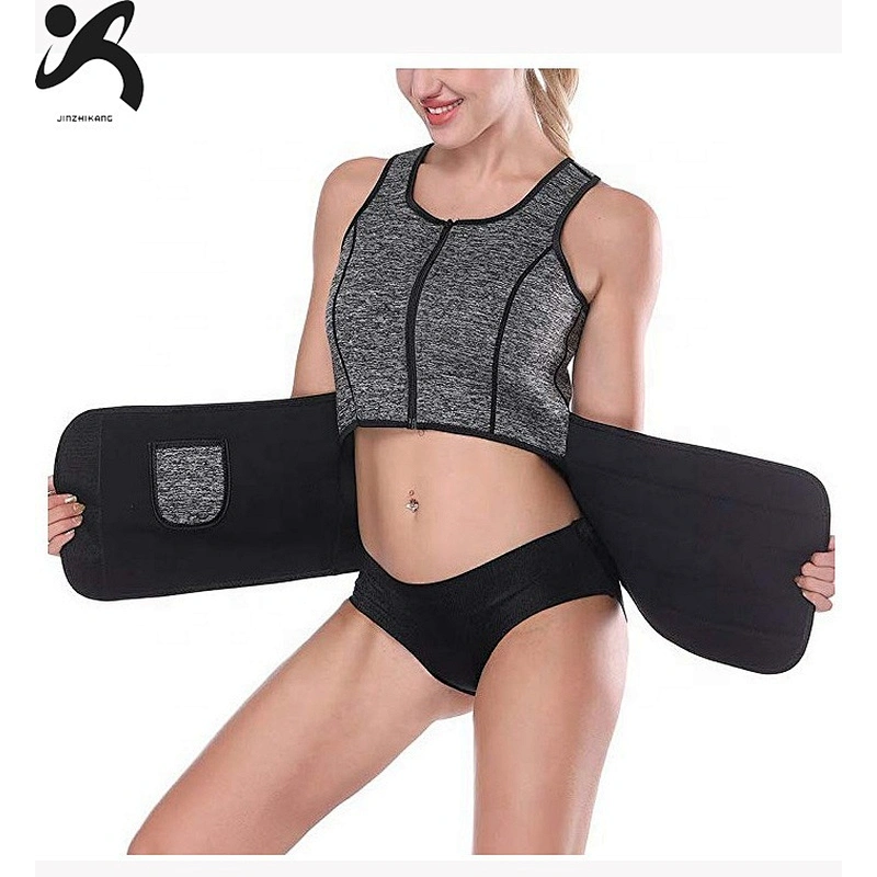 Amazon hot sell neoprene zipper shapewear tops vest with waist trainer belt for women