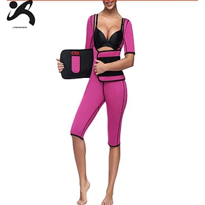 2019 Slimming Body Shaper Neoprene Suana Suit with Waist Trainer Belt