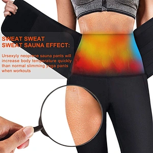 Neoprene Custom Shorts Women Sauna Yoga Slimming Pant with Waist Trainer Belt
