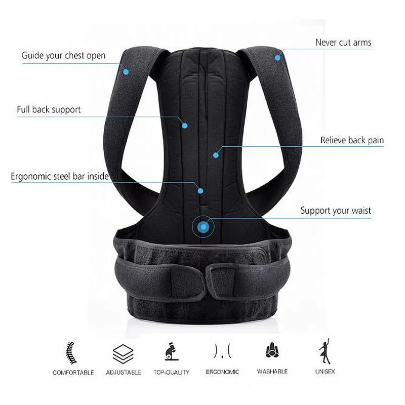 Comfortable Posture Corrector Back Support Straight Line Correction Posture for Upper Back