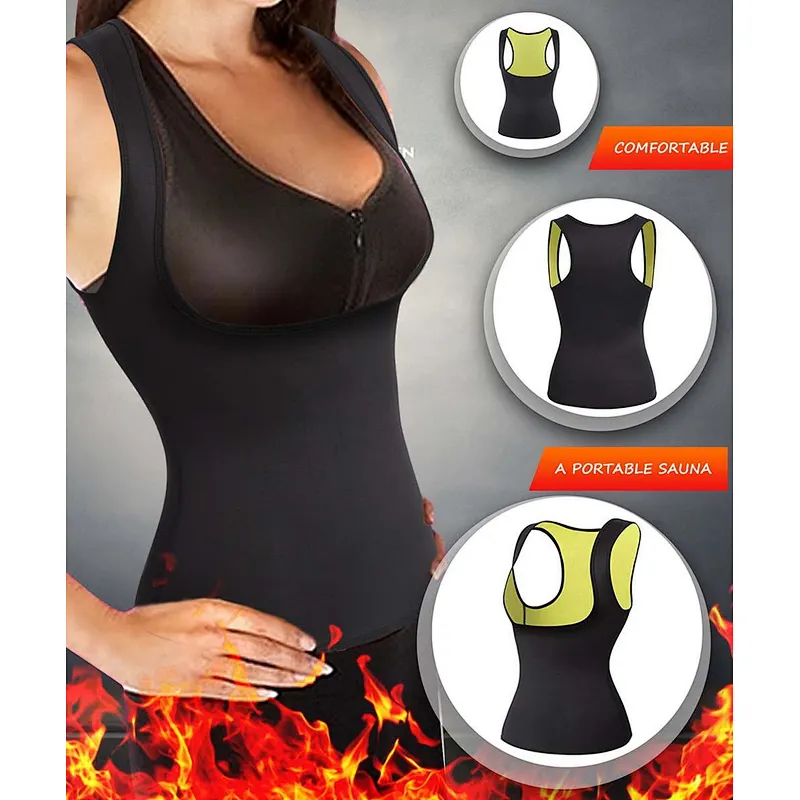 Wholesale neoprene thermal sweat body suit sauna waist trainer vest for weight loss