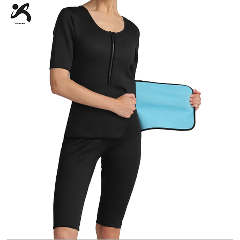 High Quality Women Full Body Sport Slimming Neoprene Waist Trainer Bodysuit Belt Sauna Suit for Weight Loss Exercise