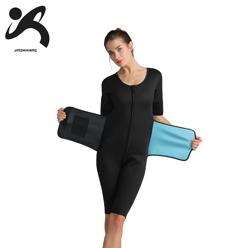 High Quality Women Full Body Sport Slimming Neoprene Waist Trainer Bodysuit Belt Sauna Suit for Weight Loss Exercise