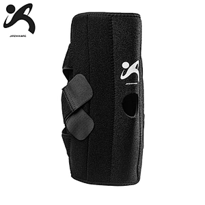 Adjustable bandage pressurization hinged knee brace support sports compression knee brace