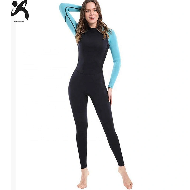 Ladies Neoprene SCR Wetsuit Back Zipper Full Body Long Sleeve Wetsuits for Surfing Diving Snorkeling