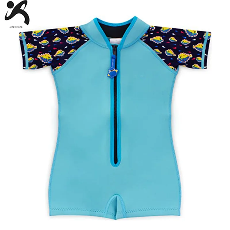 Factory Custom logo Neoprene Swimwear thermal Swimming suit warm wetsuit for baby girls boys