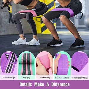 2020 new custom made promotional resistance exercise bands fitness soft booty bands suitable for warmups and stretching