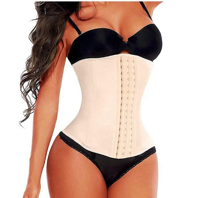 Plus Size Bondage 9 Steel Bone Latex Waist Trainer Slimming Breathable Private Label Corset