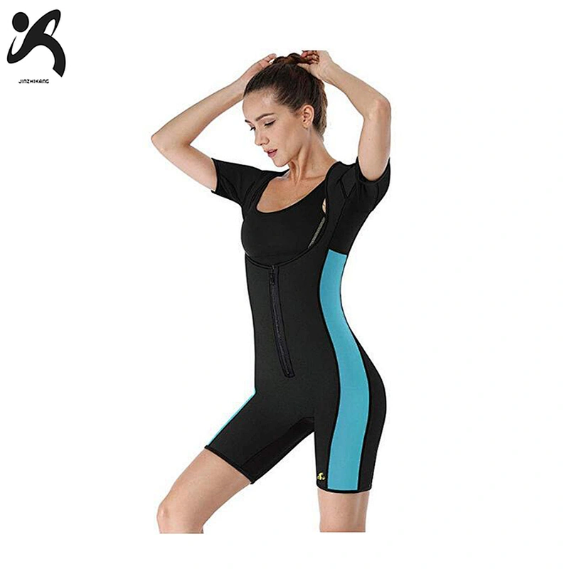 Customized Hot Sale Women Sauna Suit Printing Logo Neoprene Slimming Sweat Body Suit