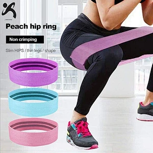 High quality  New Workout Elastic Strength Slimming Loose Weight Bands Exercise fitness hip booty fabric resistance
