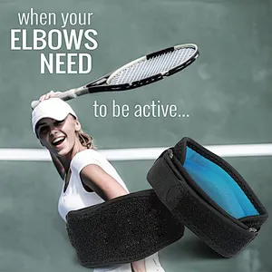 Custom logo wholesale adjustable bandage tennis elbow pads elbow brace support strap for sport protection