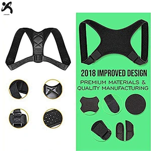 Wholesale custom made printing adjustable breathable neoprene shoulder support belt back posture corrector for man and women