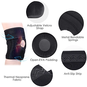 Sport professional Adjustable Neoprene Hinged basketball knee pad orthopedic knee brace support