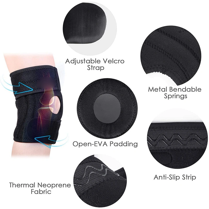 Sport professional Adjustable Neoprene Hinged basketball knee pad orthopedic knee brace support