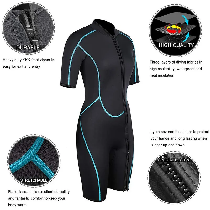 Professional high quality 3mm 5mm neoprene Keep Warm Surfing Swimming Wetsuit For women