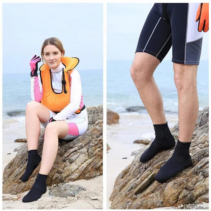 2.5mm socks embroidered discount prive neoprene sand socks anti-slip lightweight surfing shoes beach boots custom