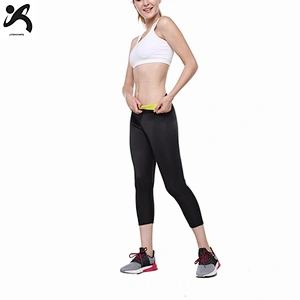 2020 RTS Women Sauna Suit Weight Loss Slimming Neoprene Pants With Side Pocket Hot Thermo Fat Burning Sweat Leggings Body Shaper