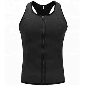 Professional neoprene corset sauna zipper men slimming vest for fitness