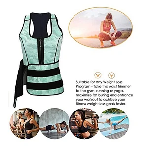 Custom wholesale Women Neoprene waist trainer short Sweat Slimming Vest with belt