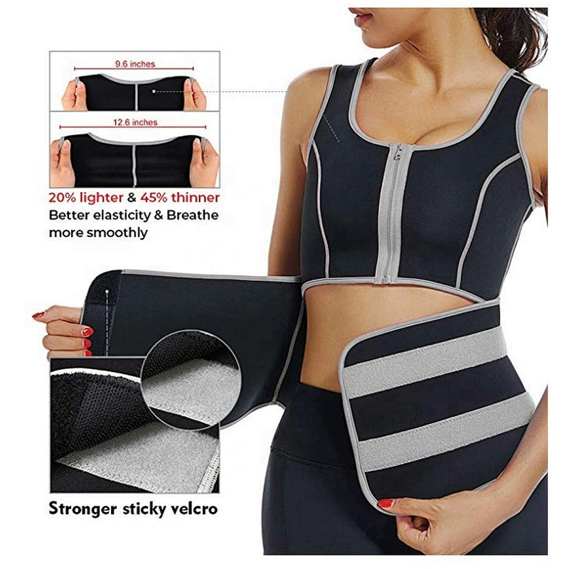 2021 new product custom logo neoprene sauna waist trimmer belt waist trainer vest for weight loss