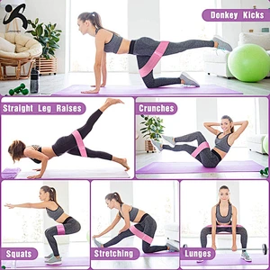 New custom made promotional resistance exercise bands fitness soft booty bands suitable for warmups and stretching