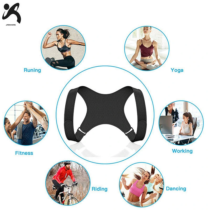 Wholesale adjustable shoulder brace customized logo posture corrector comfortable back support