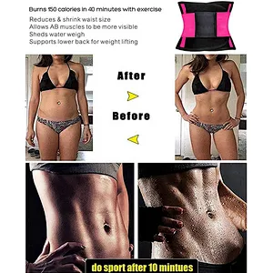 2021 neoprene waist trainer belt belly fat burn waist trimmer lumbar support waist slimming belt