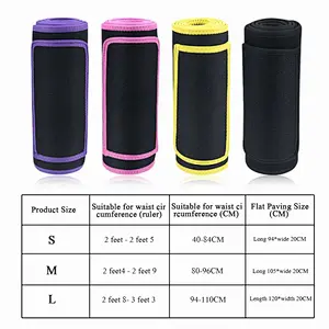 Neoprene Material Neoprene Waist Trainer Custom Made Support Waist Trimmer Slimming Belt