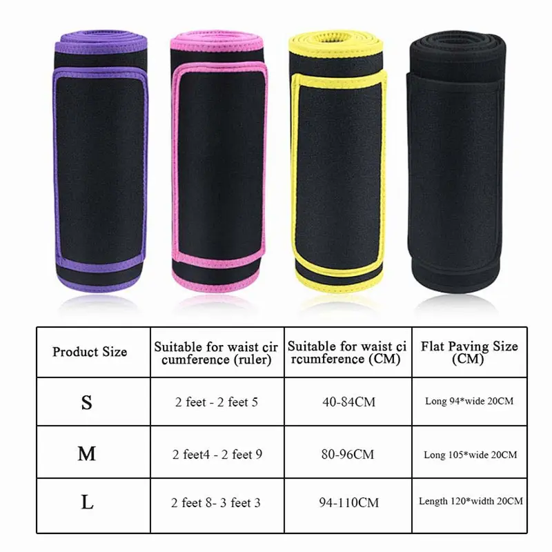 Neoprene Material Neoprene Waist Trainer Custom Made Support Waist Trimmer Slimming Belt