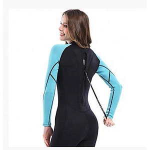 Ladies Neoprene SCR Wetsuit Back Zipper Full Body Long Sleeve Wetsuits for Surfing Diving Snorkeling
