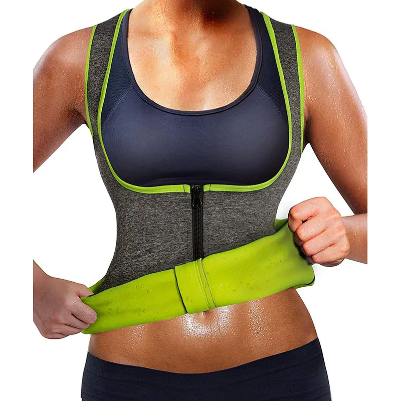 Wholesale neoprene thermal sweat body suit sauna waist trainer vest for weight loss