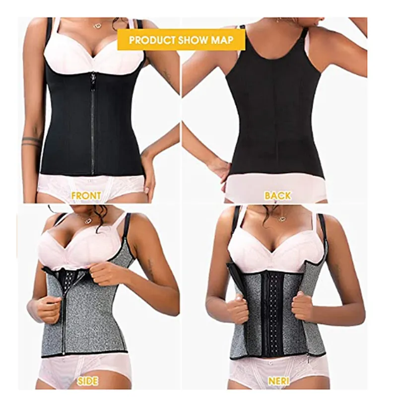 Women Neoprene Full Body Shaper Waist Trainer Cincher plus size Sweat Sauna Corset for slimming