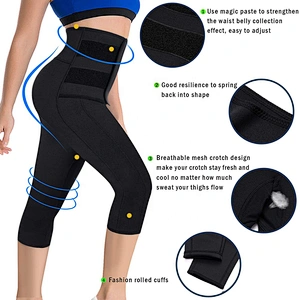 Neoprene Custom Shorts Women Sauna Yoga Slimming Pant with Waist Trainer Belt