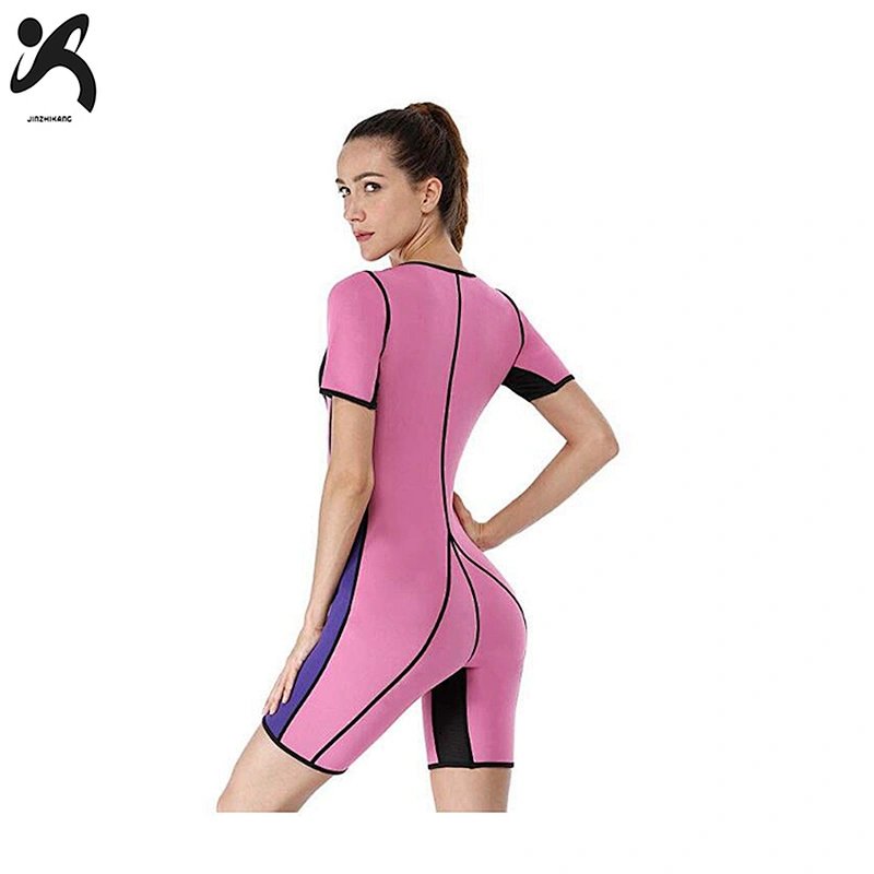 2020 Custom made new style printing logo with zipper body neoprene sauna slimming suit