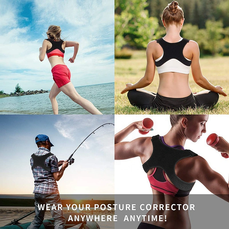Neoprene Adjustable Back Support Belt Back Posture Corrector Brace for kids women men