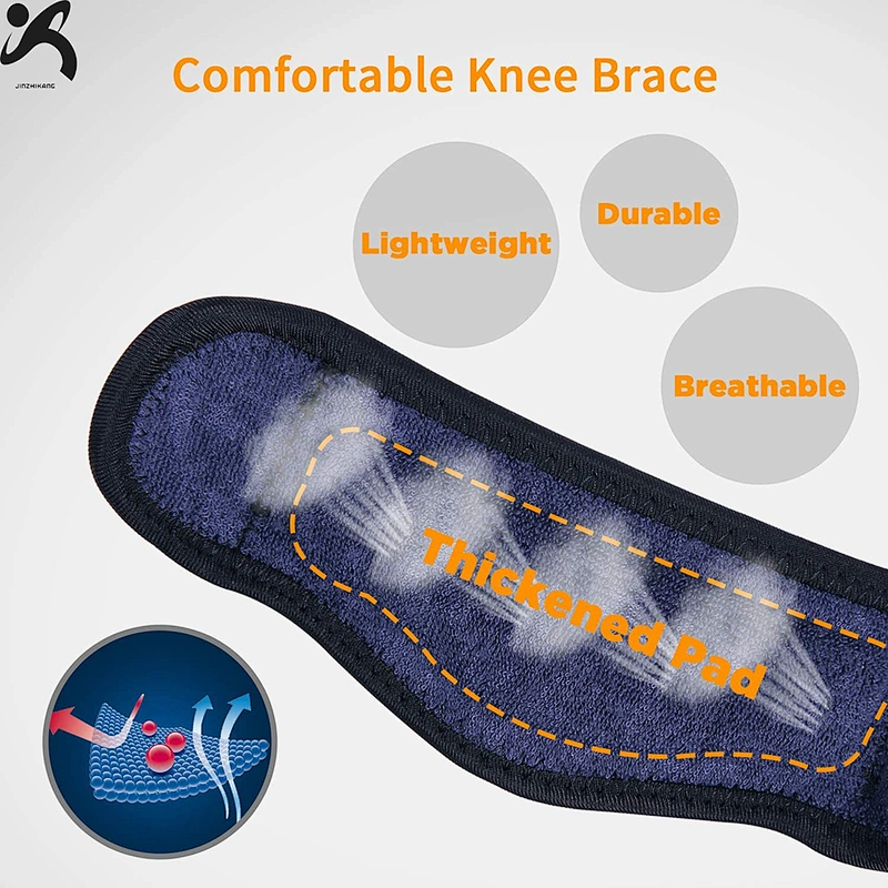 Manufacture OEM neoprene Orthopedic Knee Compression Brace support Stretch adjustable Knee Brace strap
