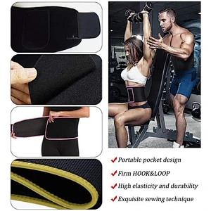Adjustable Neoprene Lower Back Brace Lumbar Waist Support trainer promotes sweat and weight loss