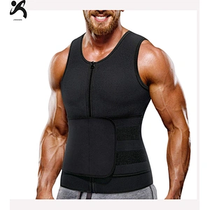 Professional neoprene men shaperwear sauna waist trainer vest with waist trimmer belt