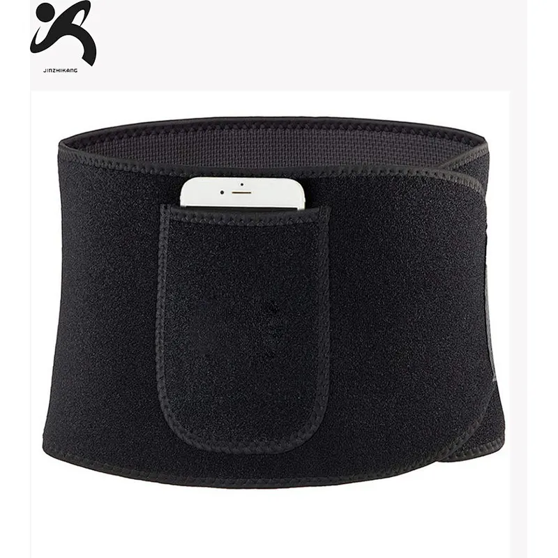 Wholesale Neoprene back support belt Waist Slimming Belt Weight loss Waist Trainer Belt with phone pocket