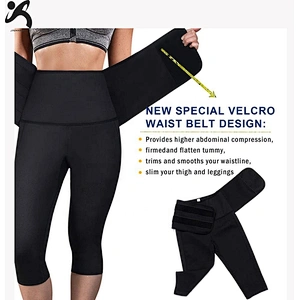 Neoprene Custom Shorts Women Sauna Yoga Slimming Pant with Waist Trainer Belt